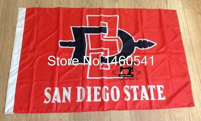 San Diego State Aztecs Flag 3ft x 5ft Polyester  Banner  Aztecs Flying