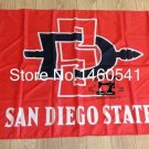 San Diego State Aztecs Flag 3ft x 5ft Polyester  Banner  Aztecs Flying