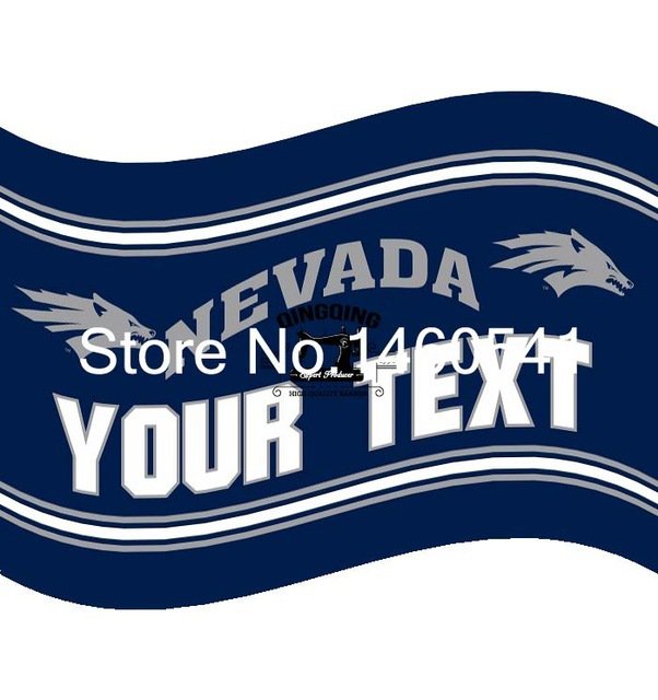 Nevada Wolf Pack YOUR TEXT Flag 3ft x 5ft Polyester Banner Flying