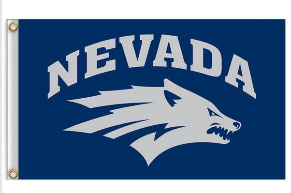 Nevada Wolf Pack Flag 3ft x 5ft Polyester  Banner Nevada Wolf Pack Flying