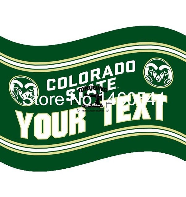 Colorado State Rams Your Text Personality Flag 3ft x 5ft Polyester Banner Flying