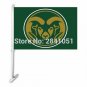 2PC Colorado State Rams Car College Flag 3x5 FT Custom USA Any Team Car Flag