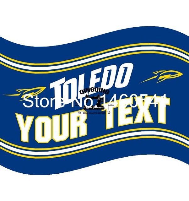 Toledo Rockets YOUR TEXT Flag 3ft x 5ft Polyester  Banner Flying