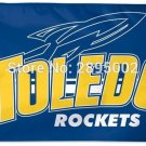 University Of Toledo Rockets Flag  3ft X 5ft Polyester Banner Flying