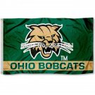 Ohio University Bobcat Team American Outdoor Indoor Football College Flag 3X5 FT