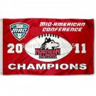 Northern Illinois Huskies 2011 MAC Champs college banner 3X5ft Flag