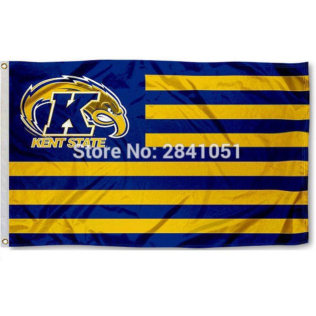 Kent State Golden Flashes Stripes Nation American Outdoor Indoor  Flag 3X5FT