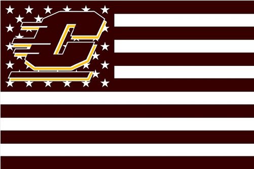 Central Michigan Chippewas Flag Polyester  Banner custom flag banner 3X5FT