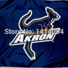 University of Akron Zips Flag  3X5FT Banner 100D Polyester grommets custom009