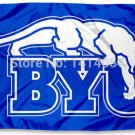 BYU Cougars BLUE Flag 150X90CM Banner 100D Polyester flag brass grommets 001