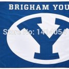 Brigham Young Cougars BYU Flag 150X90CM 100D Polyester flag brass grommets 001