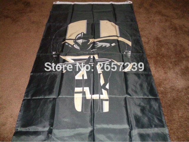 Army West Point Black Knights Skull Flag 3x5FT  brass grommets custom flag
