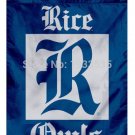 Rice Owls Home Vertical college banner 3X5ft Garden Flag