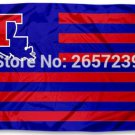 Louisiana Tech Bulldogs with Stripes Flag 3x5FT 100% Polyester brass grommets