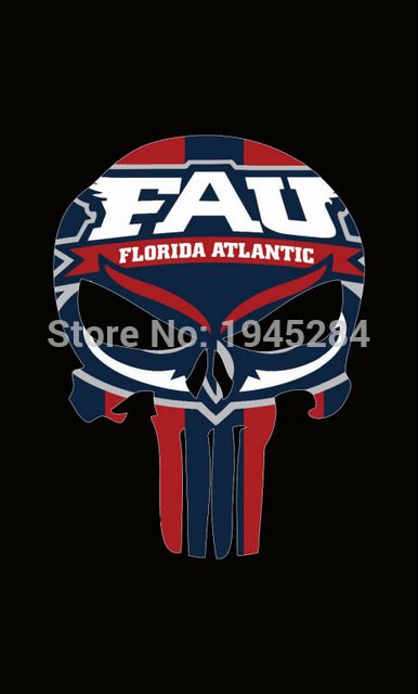 Florida Atlantic Owls Skull Vertical Flag  New 3x5ft 90x150cm Polyester 9069