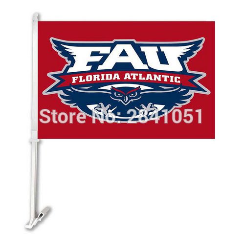 2PC Florida Atlantic Owls Car Flag 3x5 FT  Custom USA Any Team Car Flag