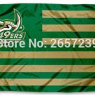 Charlotte 49ers with Stripes Flag 3x5FT  Polyester brass grommets custom66