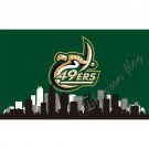 North Carolina Charlotte 49ers Flag 3ft x 5ft Polyester city skyline flag