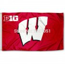 Wisconsin Badgers W Allegianc American Outdoor Indoor College Flag 3X5 FT