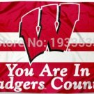 University of Wisconsin Badgers Flag UW You're in Country Large 3x5 FT