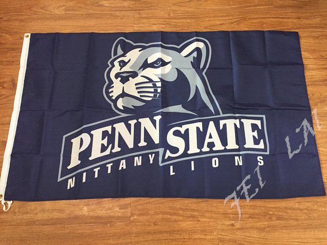 Penn State Nittany Lions flag 3ftx5ft Banner 100D Polyester Flag metal Grommets