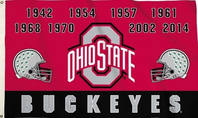 Ohio State University Buckeyes Flag OSU Gray Large Banner Flag 3x5 FT