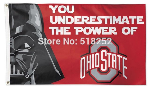 Ohio State Buckeyes Flag 3x5 FT 150X90CM Banner 100D Polyester flag
