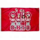 Ohio State University Buckeyes OHIO Cheer Nation Banner Large College Flag 3X5FT