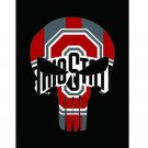 Ohio State Buckeyes skull flag 3ftx5ft banner flag 3ftx5ft Banner 100D Polyester