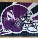 Northwestern Wildcats Helmet Flag 3ft x 5ft   Northwestern Wildcats Flying