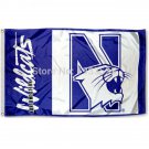Northwestern Wildcats Helmet Flag 3ft x 5ft   Northwestern Wildcats Flying