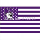 Northwestern Wildcats Nation Stars & Stripes Flag 3FTX 5FT