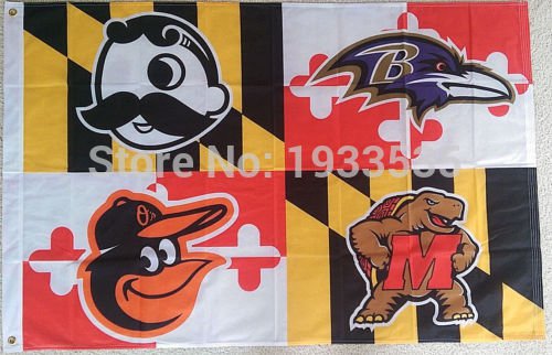 Bandiera Baltimore Orioles 3x5, Realizzata Da Wincraft, Per