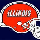 Illinois Fighting Illini Flag 3X5FT 100% poliester free shipping  banner