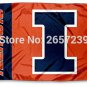 Illinois Fighting Illini Flag 3x5FT 100D Polyester brass grommets custom66