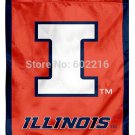 Illinois Fighting Illini House College Large Outdoor Flag 3ft x 5ft
