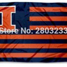 Illinois Fighting Illini University Stripes Tailgating Nation College Flag 3X5FT