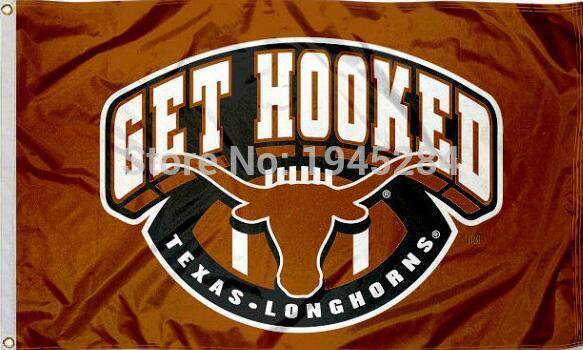 Texas Get Hooked Longhorns Flag New 3x5ft 150x90cm Polyester Flag Banner