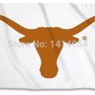 TEXAS LONGHORN logo white University flag150X90CM brass grommets 001