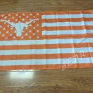Texas_Longhorns logo flag with us stripes Banner 100D Polyester Flag 3X5FT