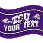 TCU Horned Frogs YOUR TEXT Flag 3ft x 5ft Polyester Banner Flying