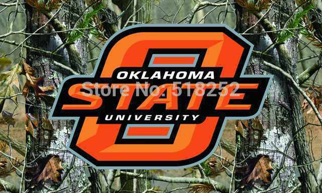 Oklahoma State Cowboys camo background Flag 3x5FT Polyester Custom flag grommets