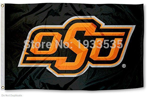 Oklahoma State Cowboys University Large College Flag 3x5 FT metal holes Flag