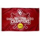 Oklahoma Sooners  Womens Softball Champs Nation Banner Large College Flag 3X5FT