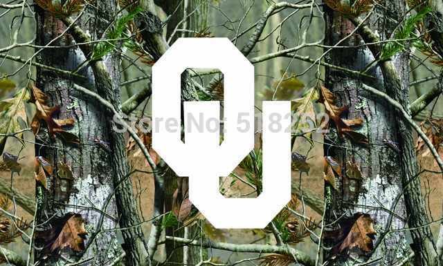 Oklahoma Sooners camo background Flag 3x5 FT Polyester Custom flag grommets 603
