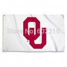 OKLAHOMA SOONERS WHITE Outdoor Flag Banner 3ft x 5ft