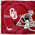 Oklahoma Sooners Helmet Flag 3x5 FT 100D Polyester Custom flag grommets 6038