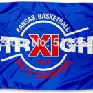 Kansas Jayhawks 11 Time Big XII Flag 3x5 FT 100D Polyester Custom flag grommets