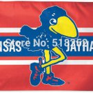 Kansas KU Jayhawks Throwback Vintage Flag 3x5 FT Polyester Custom flag grommets