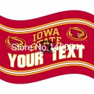 Iowa State Cyclones YOUR TEXT Flag 3ft x 5ft Polyester Banner Flying